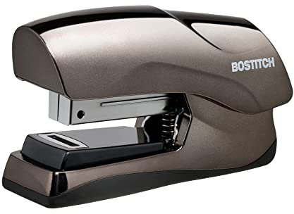 Bostitch Office Heavy Duty Stapler, 40 Sheet Capacity, No Jam, Half Strip, Fits into The Palm of Your Hand, for Classroom, Office or Desk, Black Chrome