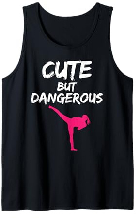 Cute But Dangerous Funny Karate Girls Martial Art Women Tank Top