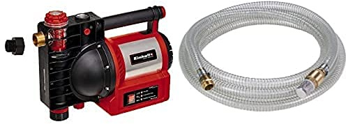 Einhell Gartenpumpe GE-GP 1246 N FS (1.200 Watt, 4.6 l/h, 5 bar Förderdruck, Wasserfüll-/Schmutz-/Sauganzeige, Trockenlaufsicherung, Brüh-/Thermoschutz, Flow-Sensor, inkl. 7 m Messing Saugschlauch)