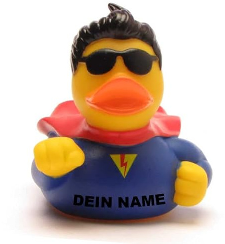 Badeente - personalisierbar (Superheld Ente)