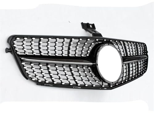 DECI Auto Front Kühlergrille für Mercedes Benz C-Klasse W204 2008–2014 C180 C200 C300,Front Nieren Kühlergrill Front stoßstange Gitter Waben Grill Dauerhaft,A/Schwarz