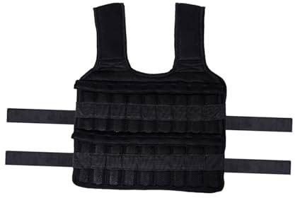 Dickly Belastungsweste, Gewichtsweste, Workout, 20 kg, Belastungsübung, 18 Taschen für Boxen, Laufen, Übungsjacke, Belastungsweste