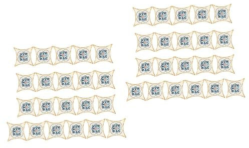 Cabilock 42stücke Diagonal Fliesenaufkleber Wasserdichte Abnehmbare Und Rutschfeste Und Bodensticker Für Badezimmer Und Wohnzimmer Europäischer Stil Selbstklebend Installieren