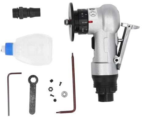 Pneumatic Chamfer Tool, Portable 45 Degree Deburring Beveling Machine with Tungsten Steel Dual Cutter Heads Adjustable 30000 RPM Air Inlet 14in Metalworking Workshop