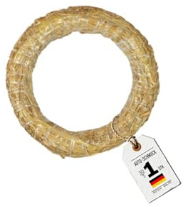 Auto-SCHMUCK® Corona de paja para decoración (1, 30/5 cm)