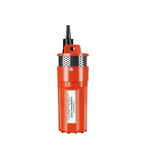 Elektrisk DC solenergi dränkbar pump 12 V 24 V minivattenpump djupbrunnspumpar vatten hushållsupptagning hög flödeshöjd upp till 70 °C (svart, 24 V)