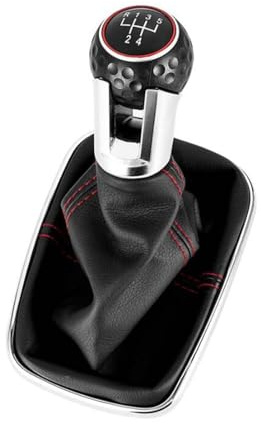 Viviance 12mm 5/6 Gang Schaltknauf Hebel kompatibel mit VW Golf 4 IV MK4 GTI R32 Bora Jetta 1999-2004 - 5 Geschwindigkeit