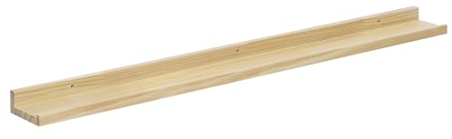 eSituro Wandregal aus Holz, Schweberegal Hängeregal, 100x10x4cm Eiche | für Wohnzimmer Schlafzimmer Küche Badezimmer, Schweberegal hängend, mit unsichtbarer Halterung