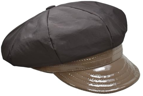 Melegari Schirmmütze | wasserdichte Mütze für Damen | Barbara Baloon Baker Boy Cap | glänzendes und weiches Visier | innen aus Fleece / Fleece