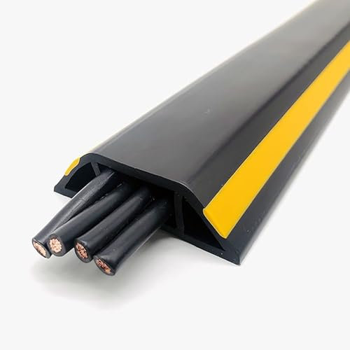 Kabelkanal Kabelschlauch Kabelmanagement Moderne Bodenkabelabdeckung, Kabelhohlraum, 1 m, 2, 3, 5, 10, 15, 20 m lang, PVC-Draht-Abdeckung, elektrische Kabel, Deckelkanal, wasserdichter/rutschfester He