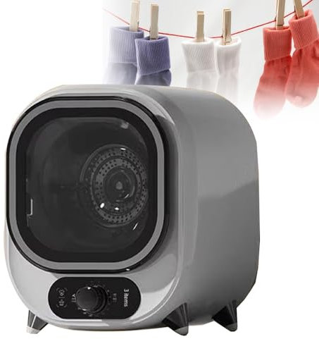 Secadora De Ropa Pequeña, Secadora De Ropa, Mini Secadora Centrifugada Portátil, 5 Modos De Secado, Carga De 0,8 Kg, Mini Secadora De Ropa Eléctrica Portátil, Secadora De Ropa para Ropa Interior(White
