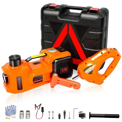 RVIFY hebebühne Auto Elektro-Wagenheber-Set, 5 Tonnen/11023 Pfund hydraulischer Wagenheber-Hebemechanismus, integrierte aufblasbare Pumpe für SUV, MPV-Limousine wagenheber Auto