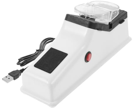 Cabilock Afilador Eléctrico De Cocina Usb Blanco, Afilador De Tijeras y Cuchillos Multiusos, Compacto y Fácil De Usar, Herramienta Para Afilar Cortadores Domésticos, Adecuado Para Uso Diario Cocina
