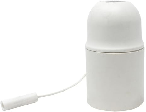 Zarivy Portalámparas E27 con interruptor liso blanco, ideal para iluminación en hogares y oficinas.