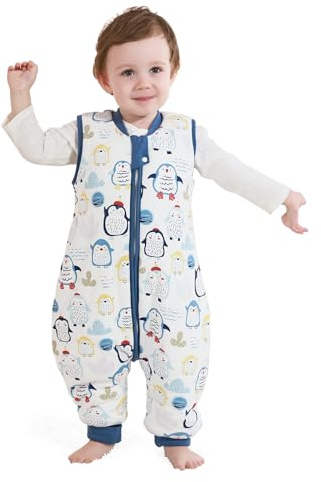 MIKAFEN Saco Dormir Bebé Otoño-Invierno 2.5 TOG Piernas Separadas 6-18m