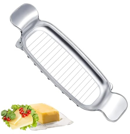 Pellkartoffel- & Mozzarellaschneider – Edelstahl-Schneidehilfe für gekochte Kartoffeln, Eier, Mozzarella & weiche Früchte – Küchenhelfer mit Drahtschneide