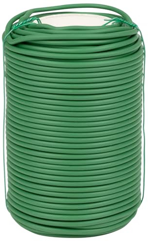 Filo da giardino, fili di vagabullo a pianta morbida, filo di giardinaggio morbido in plastica verde filo di legatura spessa gommata per piante da arrampicata da giardinaggio(verde,2.5mm*35m)