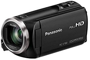 Panasonic HC-V180 Full HD Camcorder - 1/5-8 Inch Sensor / 50 x Optical Zoom / 28 mm Wide-Angle Lens/Optical 5-Axis Hybrid OIS+ Image Stabiliser/Black (Renewed)