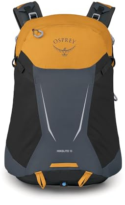 Osprey Hikelite 18L Durable Hiking Backpack - Travel Daypack with Rain Cover for Men and Women, Tungsten Yellow