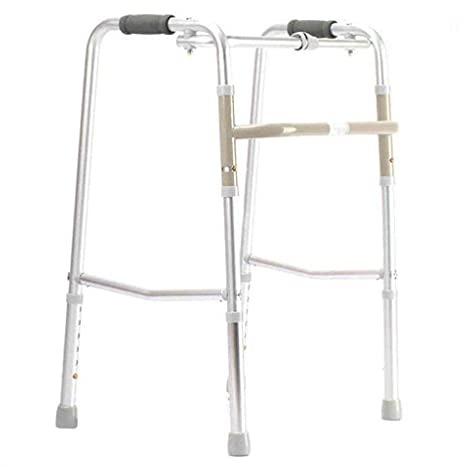MYXJX Cadre de Marche, Cadre de Marche s, Aide à la Marche antidérapante Pliable en Alliage d'aluminium de 4 Pieds, Hauteur réglable, Aspire à