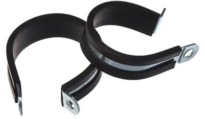abrazadera de tubo rectangular saddle clip, Paquete de 10 clips P con revestimiento de goma, varios tamaños (6-50 mm)(50mm)