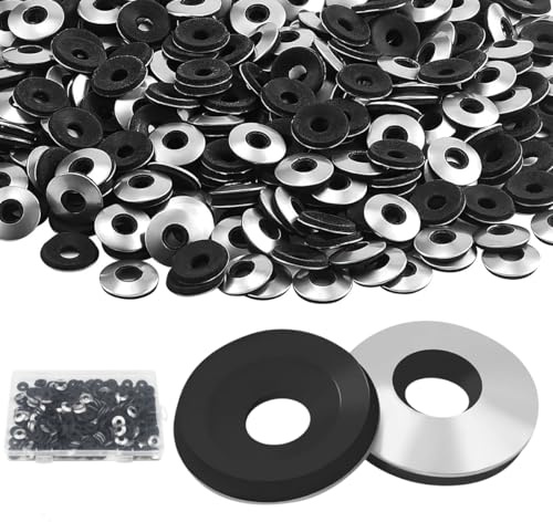 250 Piezas Arandelas Metálicas con Goma de M6,3mm x 16mm, Arandelas de Sellado Adheridas con EPDM, Arandela Plana, Arandela Neopreno para Aparatos Eléctricos, Maquinaria Industrial, Construcción