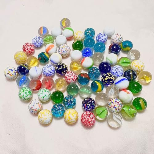 RAMTRIO Biglie di vetro, 25 pezzi, biglie di cristallo colorato, 16 mm, in vetro colorato, progetti fai da te, decorazione per la casa
