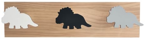 ALCXAZS Dinosaurier Kleiderhaken aus Holz, breite Anwendung, geeignet für Jede Dekoration. Kinder Dinosaurier Kleiderhaken, gehörnter
