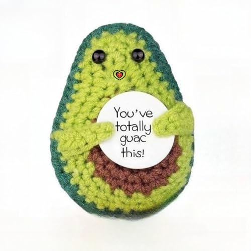 ZhuXIXILiang Positive Potato Idea Regalo gadget broccoli Positive Crochet Doll Gadget Scrivania Carino Portafortuna con Carta Positiva per Laurea Collega Sorella Amica Ufficio (Broccoli)