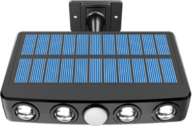 Buhdjfnke Luci Solari per Esterni con Sensore di Movimento Luci Solari con 4 Perle LED, Impermeabile IP65 per Giardino, Cortile Luce Bianca Calda