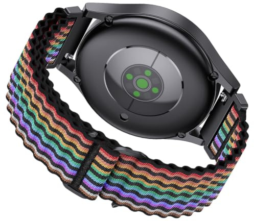 Tyogeephy 20 mm/22 mm nylonrem med justerbar ögla – kompatibel med Samsung Galaxy Watch 7/6/5/4/Classic & Huawei Watch GT2/GT3/GT4/GT5/Pro 46 mm
