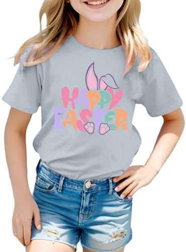 Uv Shirt Kinder, Lässig Kleidung Für Jungen Und Mädchen Rashweste Laufen Badeanzug T-Shirt Wassersport Top Mit Druck Schwimmshirt Schwimmen Uv-Schutz Kinder-Schwimmoberteile Grau 130