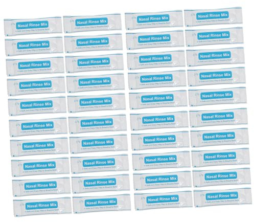 Sal para Lavado Nasal 80 Sobres de Plástico, de Rápida Disolución | Blanco, Uso Profesional, Limpieza de Cavidad Nasal, Paquete Individual, para Enjuague Diario