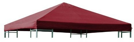 DEGAMO Ersatzdach Dachplane für Pavillon 3x3 Meter, Farbe Bordeaux rot, wasserdicht beschichtet