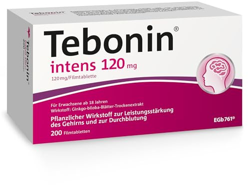 Tebonin® intens 120 mg | Bei Tinnitus alters- oder durchblutungsbedingter Ursache, unterstützend bei Schwindel, pflanzlich & gut verträglich