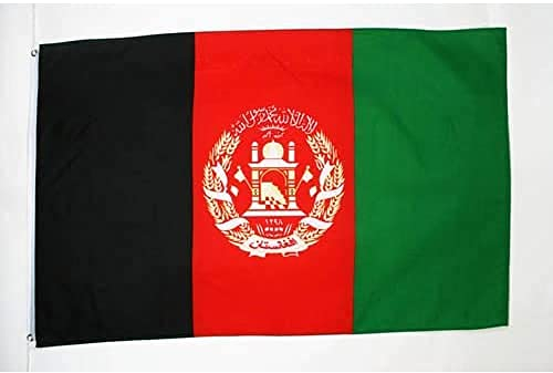 AZ FLAG - Drapeau Afghanistan - 150x90 cm - Drapeau Afghan 100% Polyester Avec Oeillets Métalliques Intégrés - Pavillon 110 g