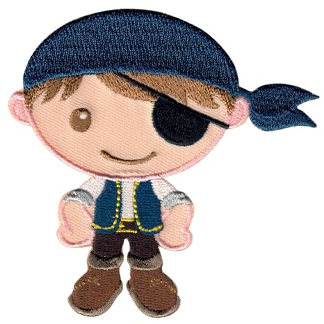 PatchMommy Pirat Aufnäher zum Aufbügeln für Kinder, 9 x 9 cm | Gesticktes Bügelbild, Patch & Applikation für Baby- und Kinderkleidung & Rucksäcke – zum Aufbügeln oder Aufnähen