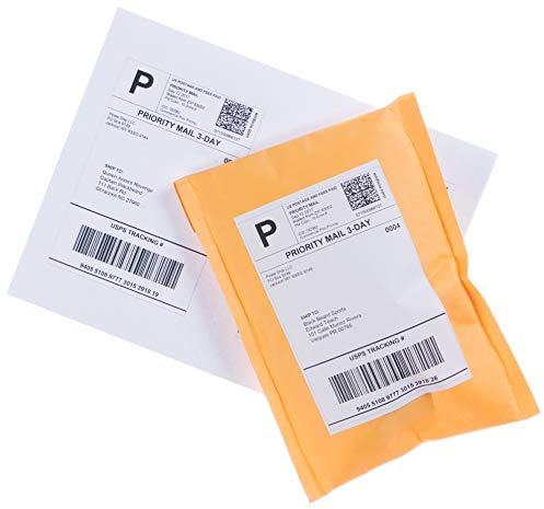 8.5 x 5.5 Half Sheet Self Adhesive Shipping Labels for Laser or Inkjet Printer (200 Labels)