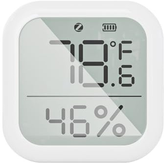 Ailgely Zigbee Thermomètre Hygromètre,Intelligent Numérique Thermomètre intérieur et capteur d'humidité avec contrôle par Application,LCD,Données du Moniteur à Distance