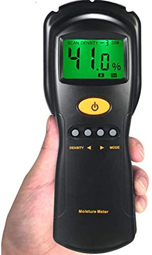 WJJ Misuratore di umidità del Legno Senza Pin con Ampia retroilluminazione LCD assicura, rilevatore di misuratore di umidità Digitale Senza Contatto for Legno 2% ~ 70%