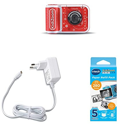 VTech Kidizoom Print Cam + Recharge Papier + Chargeur USB