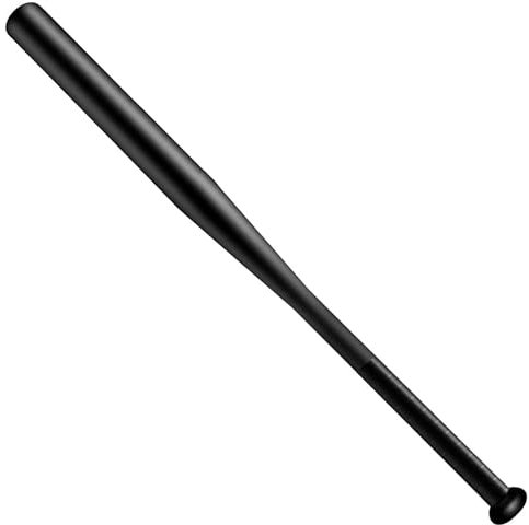 Mazza da Baseball in Acciaio 71cm Rinforzata Super Resistente Peso 1Kg Nera, Color Argento o Rossa con Grip (NERO)
