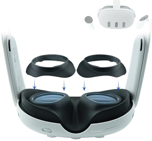 HMHAMA Brillen-Abstandhalter, Anti-Kratzring, passend für Meta Quest 3, verhindert Kurzsichtigkeit, VR-Headset-Objektiv – VR-Objektivschutz-Zubehör