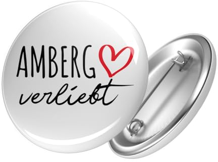 Huuraa Button Amberg verliebt Geschenk