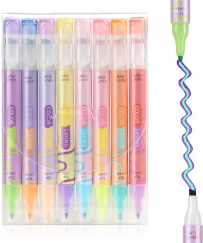 EooUooIP Überlagerung Ästhetische Bibel-Textmarker, 8 Stück Pastell-Textmarker, Ästhetische Textmarker Mit Keilspitze Und Feiner Spitze