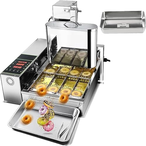 CGLYYDS 4 Rows Automatic Donut Maker Machine,Doughnut Machine 2,000 W 1,750 Doughnuts/h Doughnut Maker Doughnut Fryer Doughnut Robot