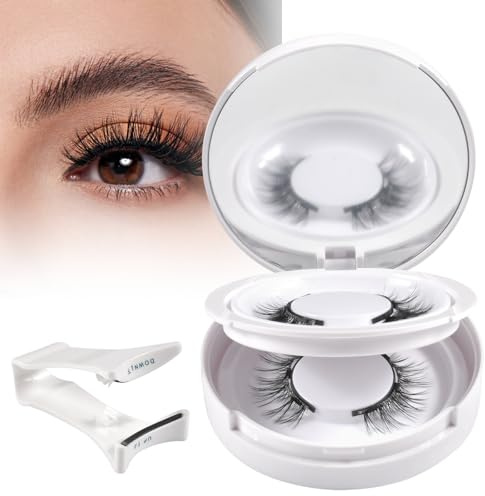 Magnetische Wimpern, Magnet Wimpern Ohne Eyeliner, 3D Fake Magnetic Lashes Natürlicher Look, Magnetic Eyelashes Set Mit Zange, Kein Kleber erforderlich Wimpern Magnetic(Schwarz)