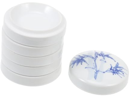 NUOBESTY Ceramic Paint Tray with Lid for Paint Mixing, 5-layer Stackable Design, White Colour Pallet Suitable for Water-soluble Coatings and Home Decoration