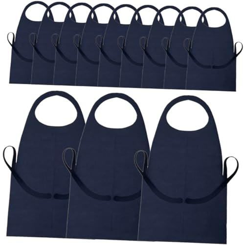 DECHOUS 12pcs Aprons Oil Resistance Disposable Cooking Kitchen Bibs for Bbq Hot Pot
