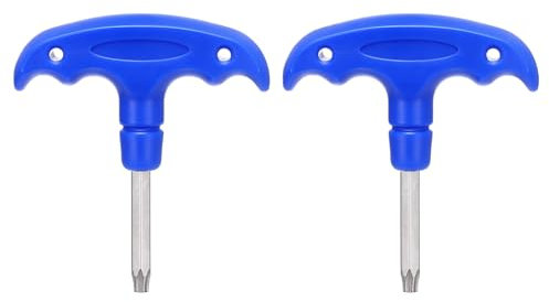 HARFINGTON 2pcs Golf Spike Wrench Tool T25 Golf Torque Wrench Stainless Steel Golf Head Adjustment Tool Golf Driver Torque Tool with Plastic Handle for Golf Club Driver Shaft Adapter, Blue